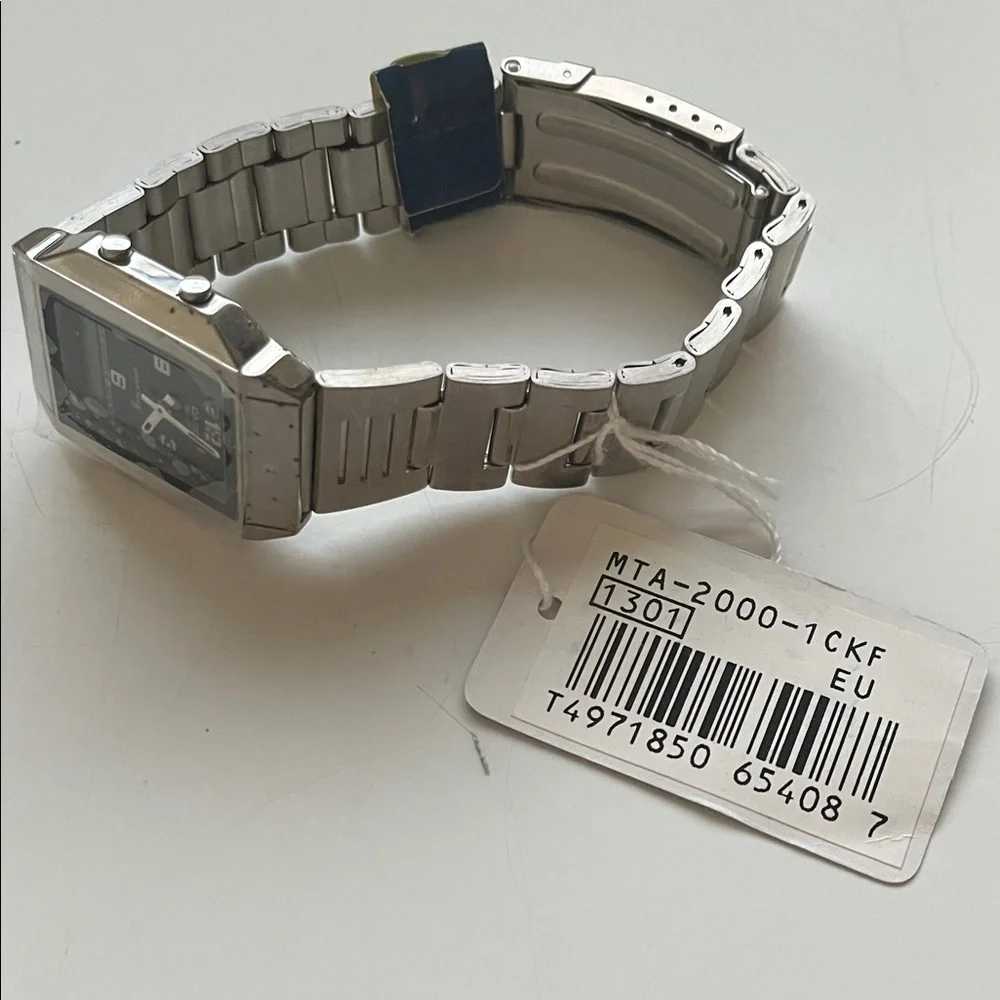 CASIO Silver Rectangular Dial Watch - Picture 4 of 4